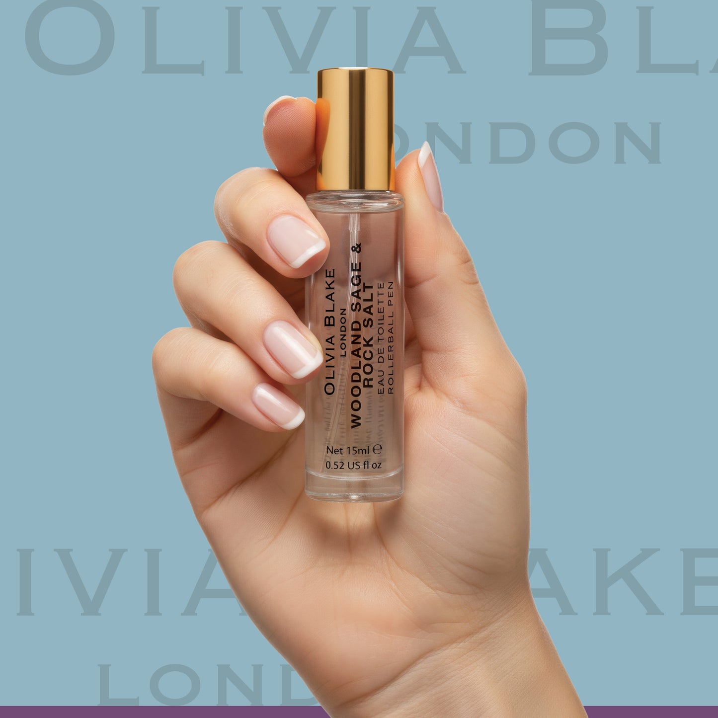 Olivia Blake Woodland Sage Rock Salt Perfume Roller Ball – 15 ml/0.52 fl oz Fine Fragrance Eau de Toilette, Travel Size Perfume for Women